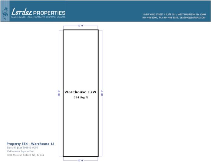 Floorplan for unit Unit 554-12W