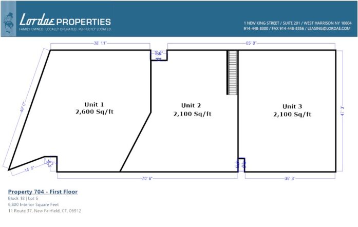 Floorplan showing all individual units on 1st Floor