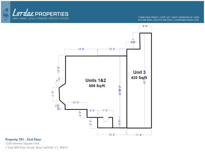 Floorplan showing all individual units on 1st Floor