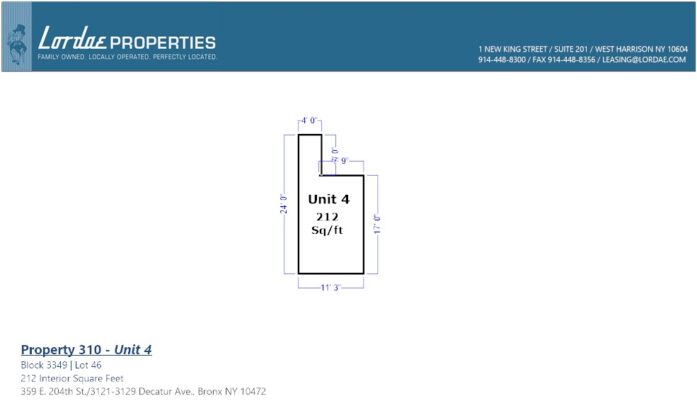 Floorplan for unit Unit 310-004