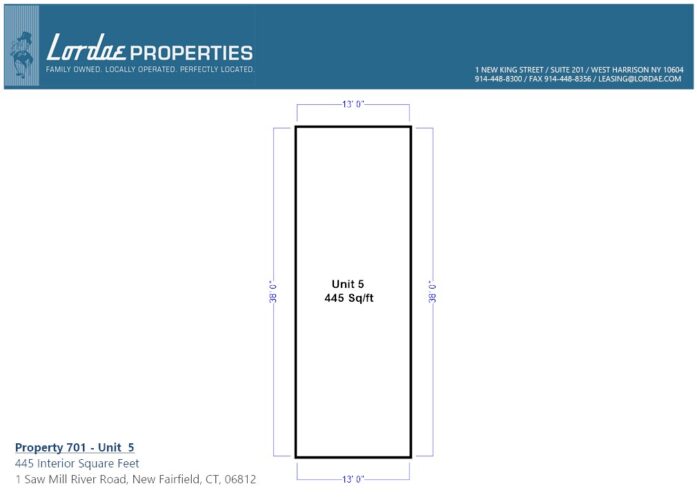 Floorplan for unit Unit 701-005