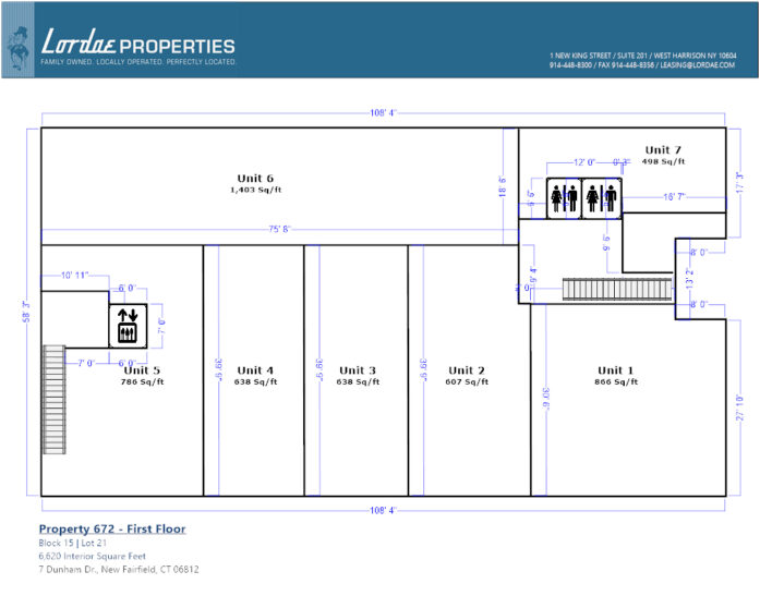 Floorplan showing all individual units on 1st Floor