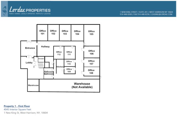 Floorplan showing all individual units on 1st Floor
