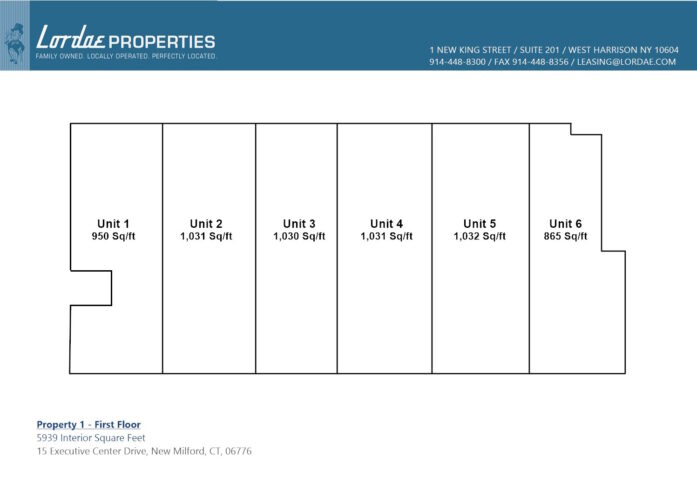 Floorplan showing all individual units on 1st Floor