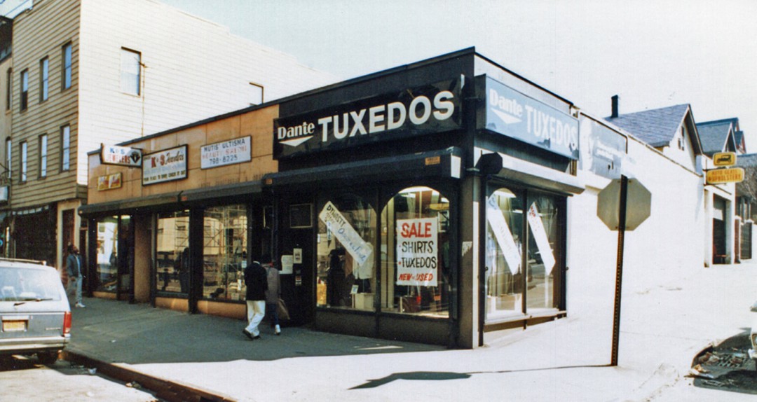 Historical view of Dante Tuxedos store